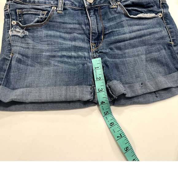 American Eagle Outfitters Denim Cut Off Shorts Size 6 - Picture 5 of 6